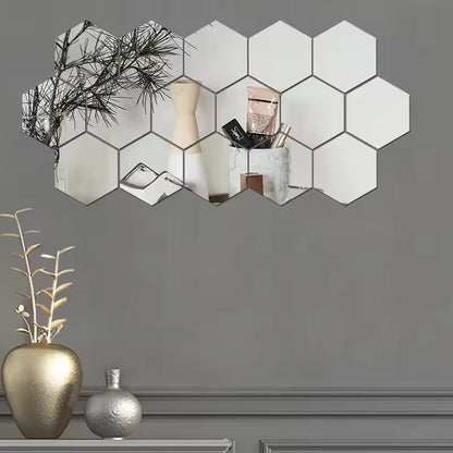 Espejos de Acrílico Hexagonales (12 Unidades)