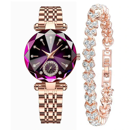 ✨ Reloj de Dama con Set de Joyería – Elegancia y Estilo en un Solo Accesorio ✨